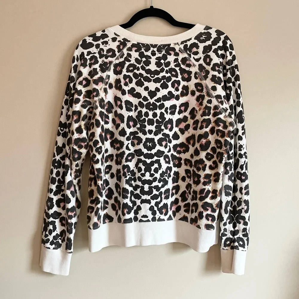MOTHER Leopard Print Sweatshirt - Black and White - Picture 5 of 10